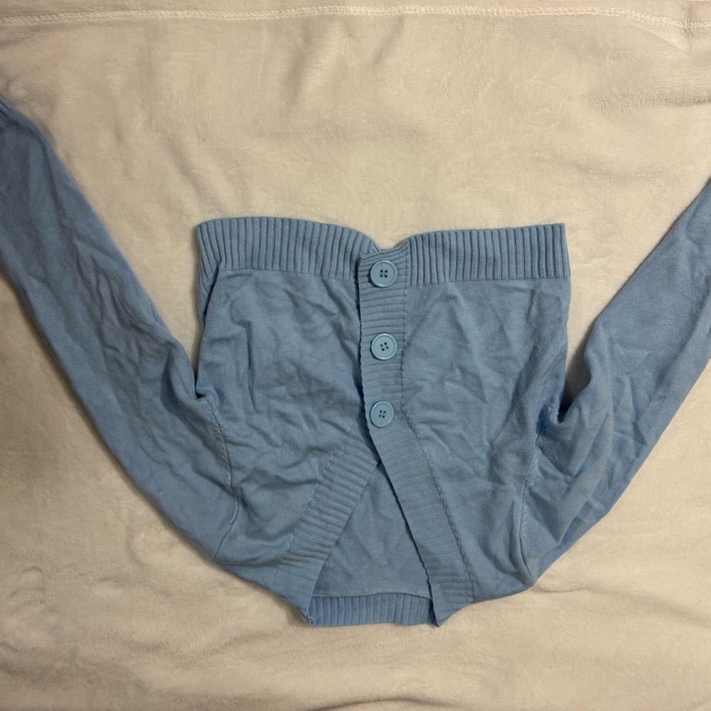 Blue Button-Up Cardigan